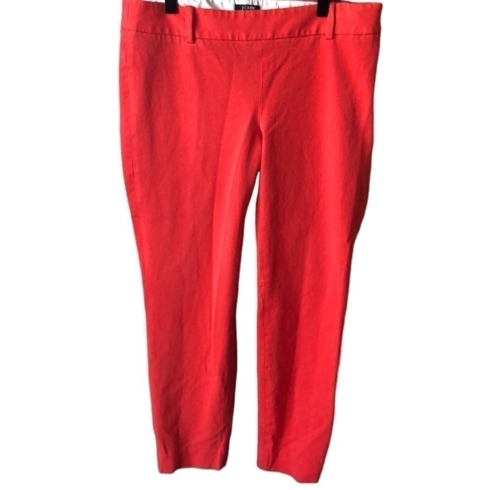 𝅺j Crew Factory City Fit Stretch Dress Pant Size 6 Side Zip Coral Color